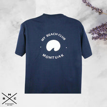 Load image into Gallery viewer, Men Montauk Beach Club Crew Neck T-Shirt Navy Blue S-XL
